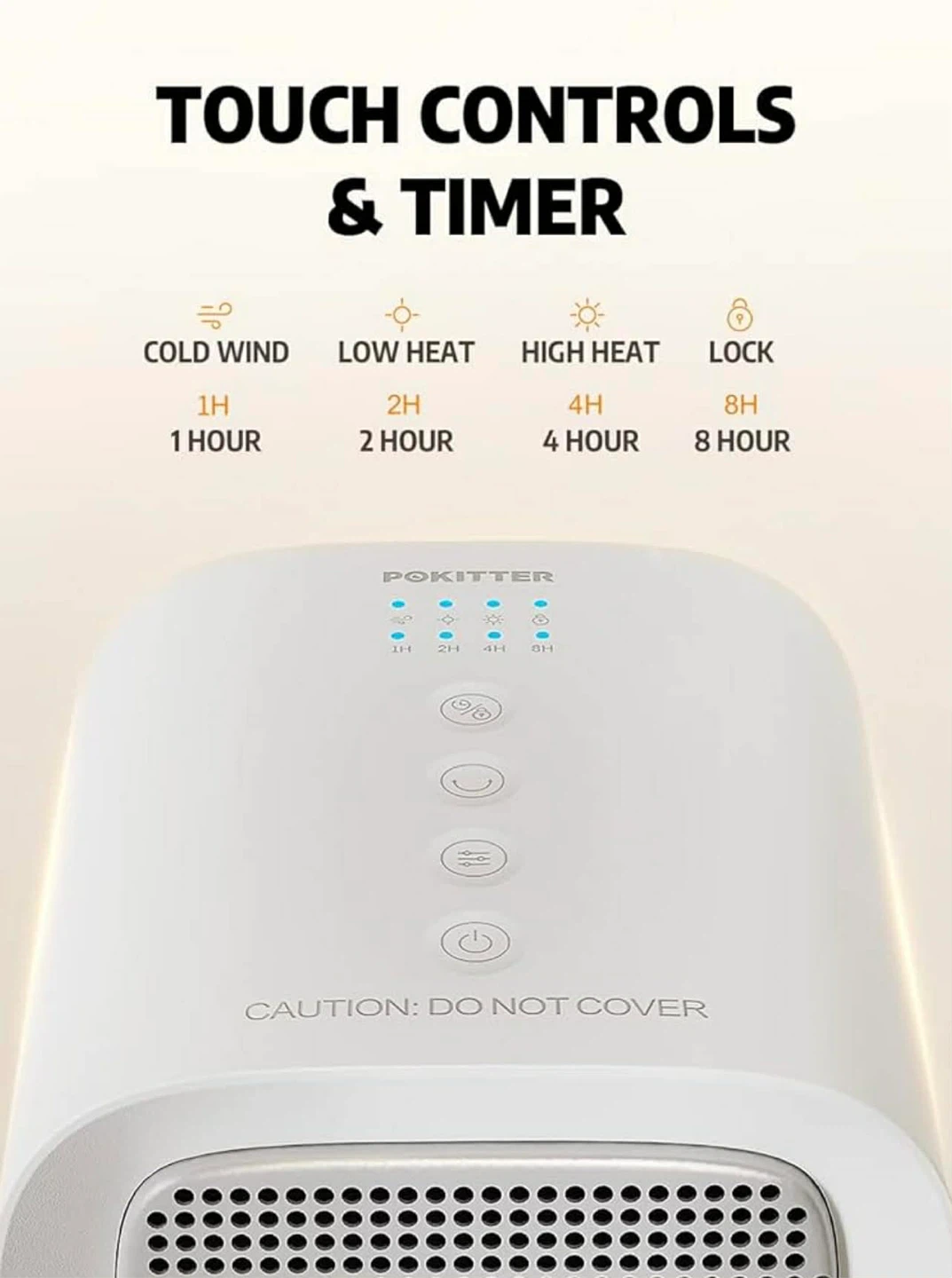 Brand New 1200W Portable Space Heater – Oscillating, Timer, Safe - photo 4