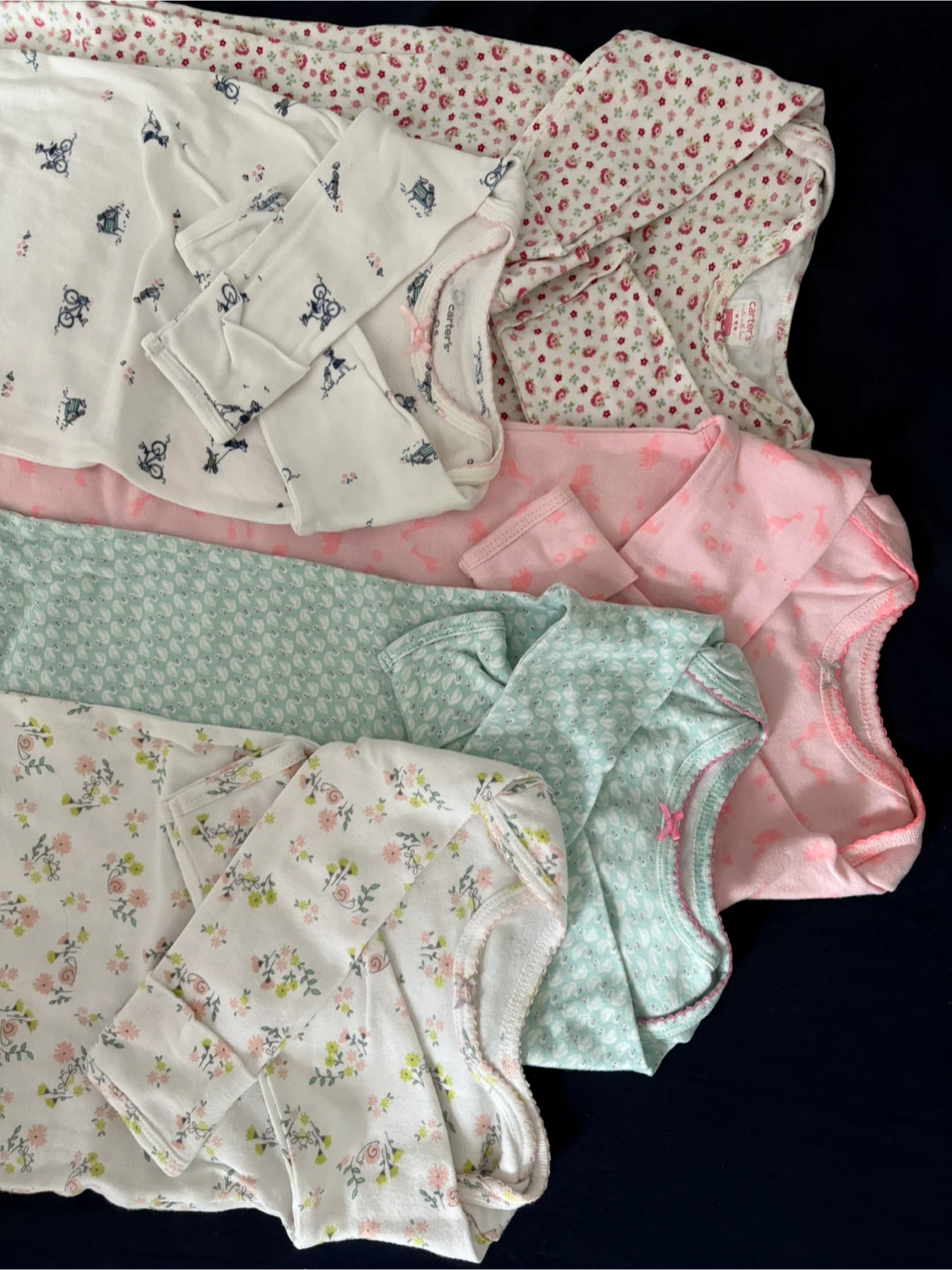 Baby Girl 5-Pack Sleeper Gowns Carters - Newborn-3m - photo 4
