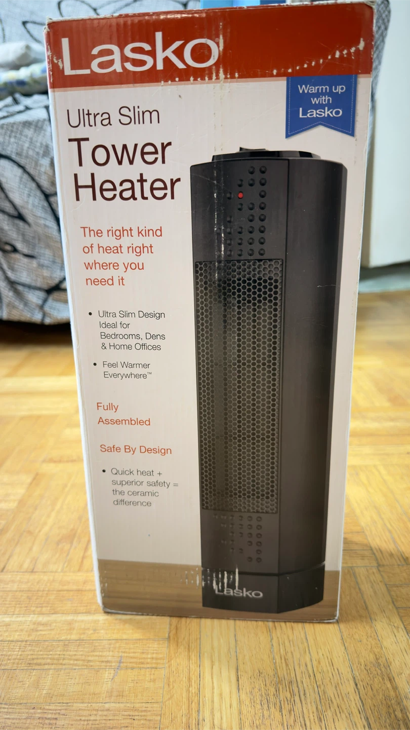 Lasko Ultra Slim Tower Heater - Like New!