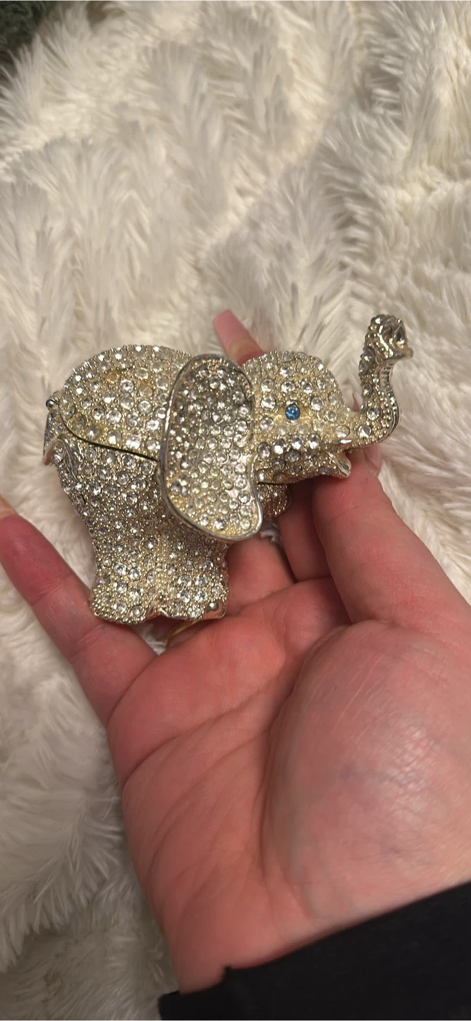 Jewelled Elephant Trinket Box - photo 5