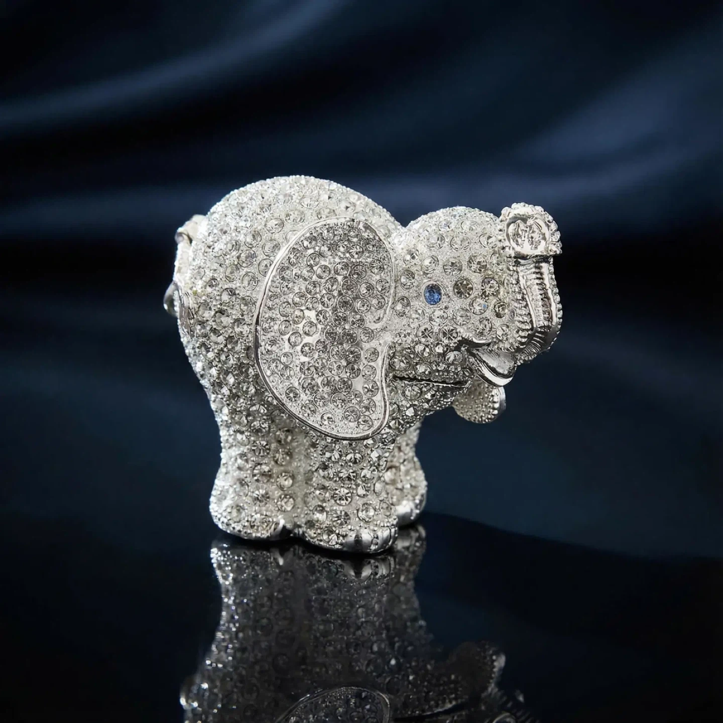 Jewelled Elephant Trinket Box