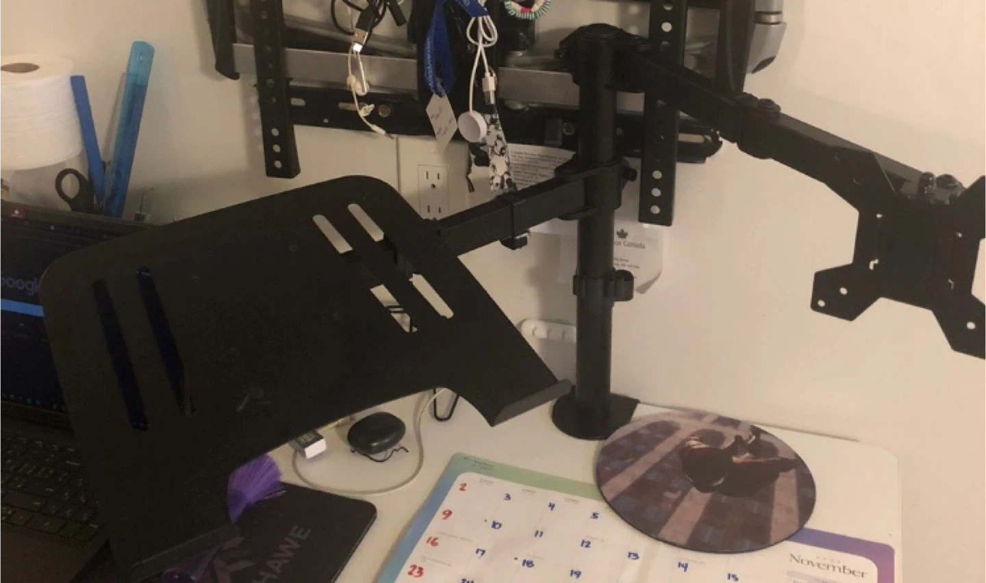 Adjustable Monitor Stand, Single Arm Desk Mount - photo 3