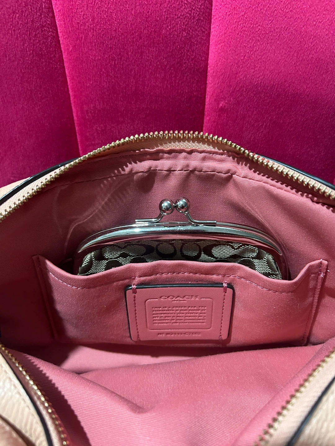 Coach Two-Tone Pink and Tan Crossbody Bag - photo 4