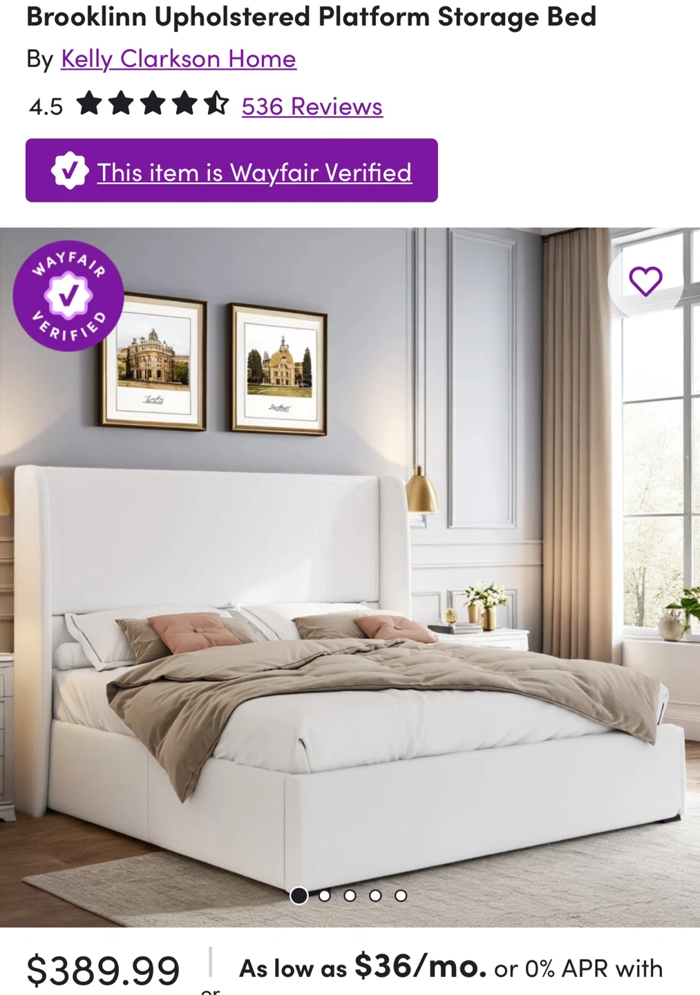 Kelly Clarkson Brooklinn Upholstered Platform Storage Bed - photo 4