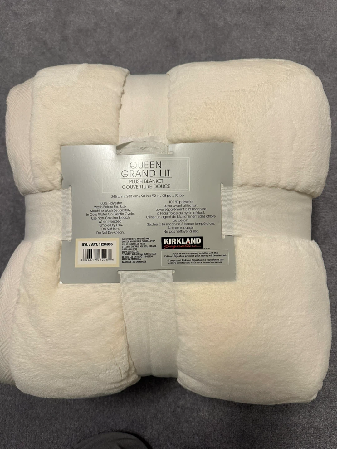 Kirkland Queen Grand Lit Plush Blanket - New - photo 2