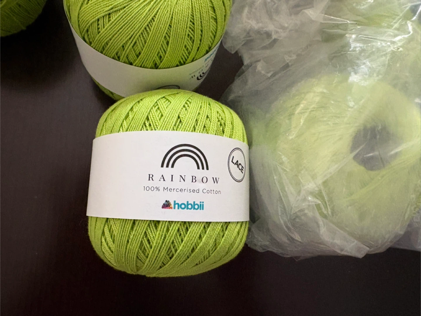 Cotton Lace Yarn – Lime Green - photo 3