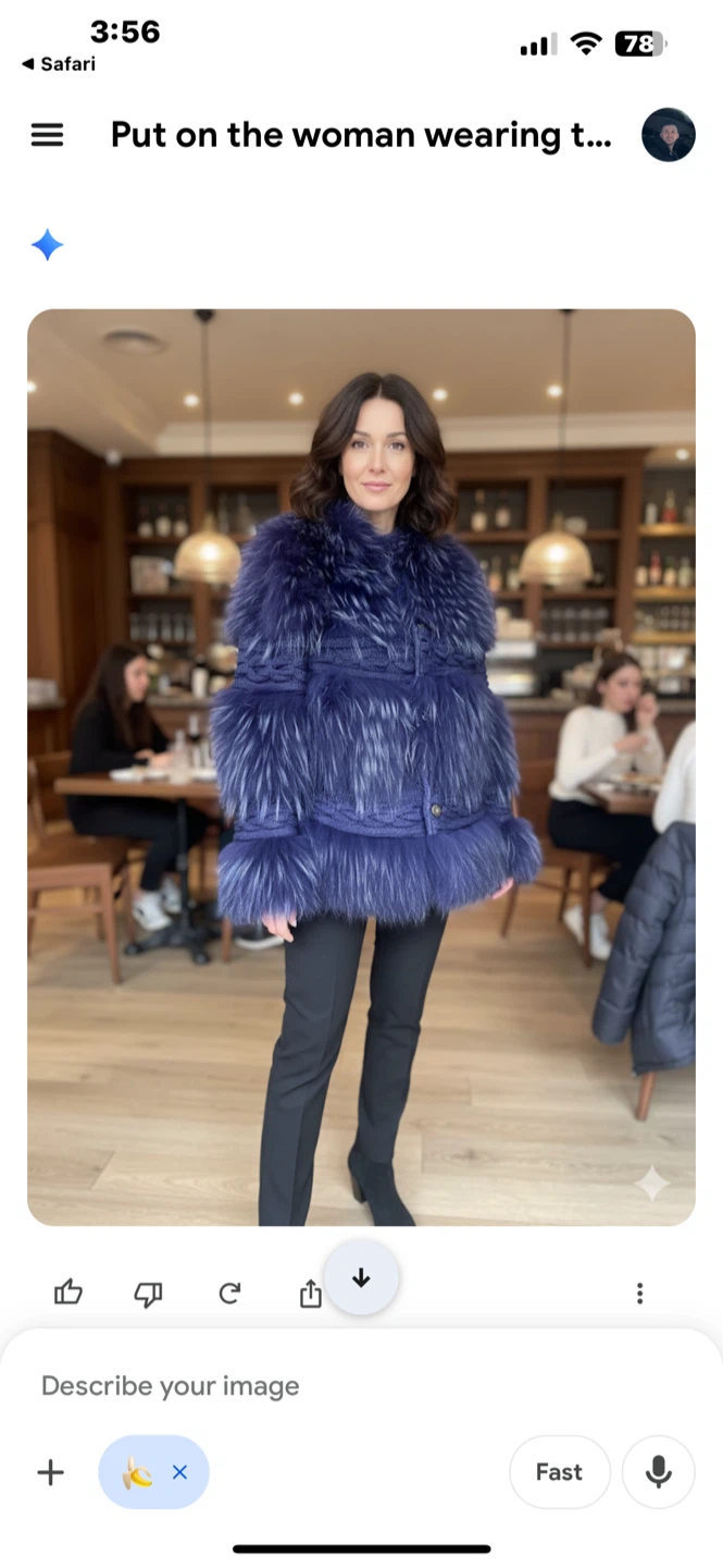 Genuine fox fur jacket