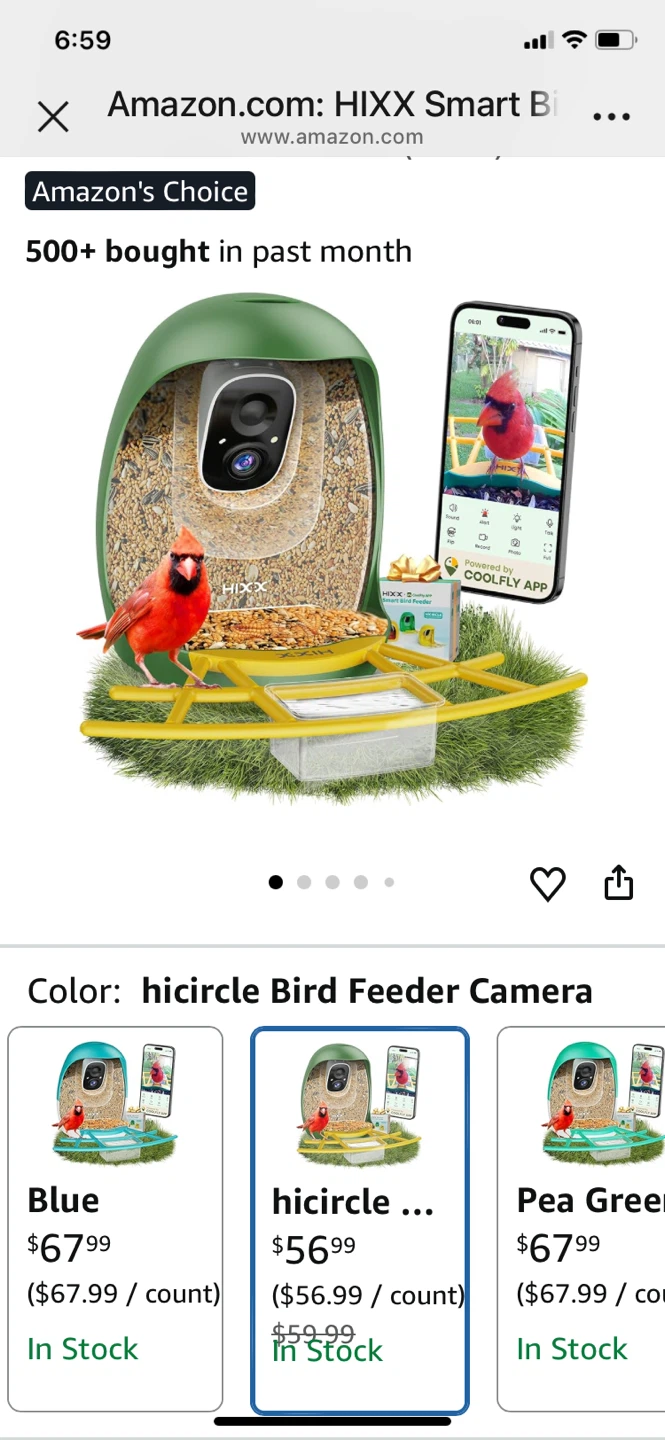 🥕 hicircle bird feeder camera.