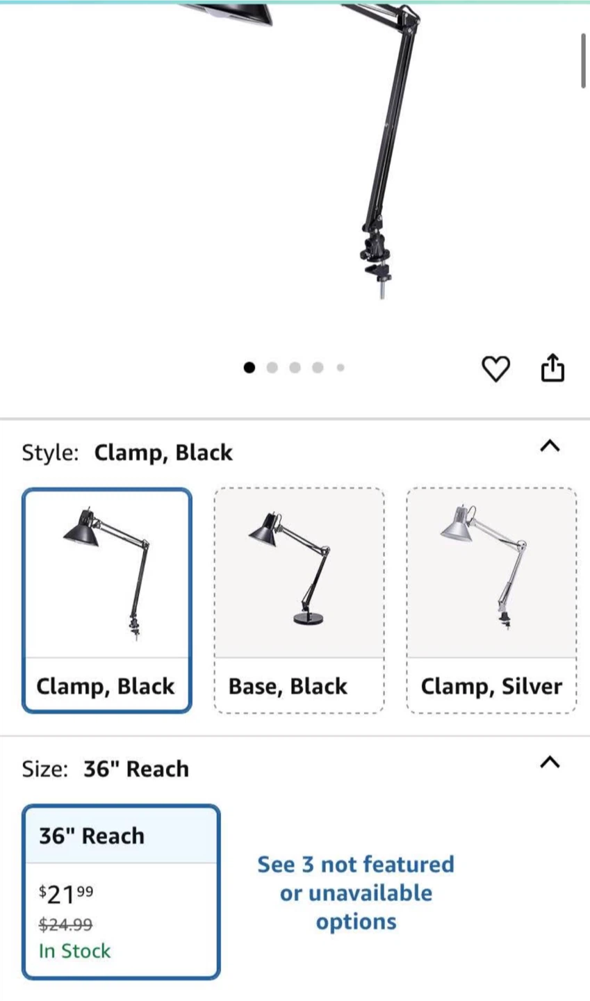 Bostitch swing arm desk lamp🥕 - photo 2