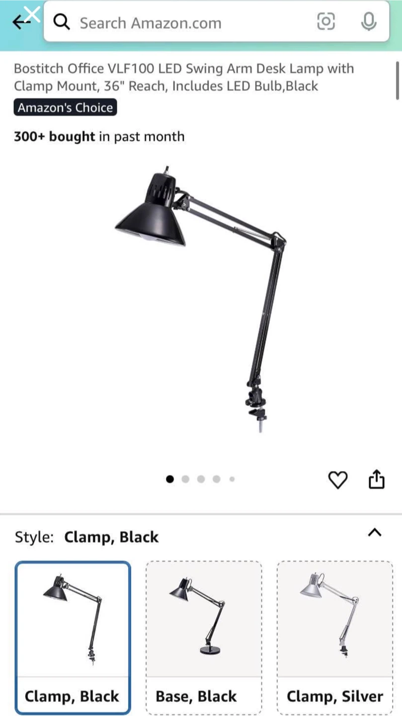 Bostitch swing arm desk lamp🥕