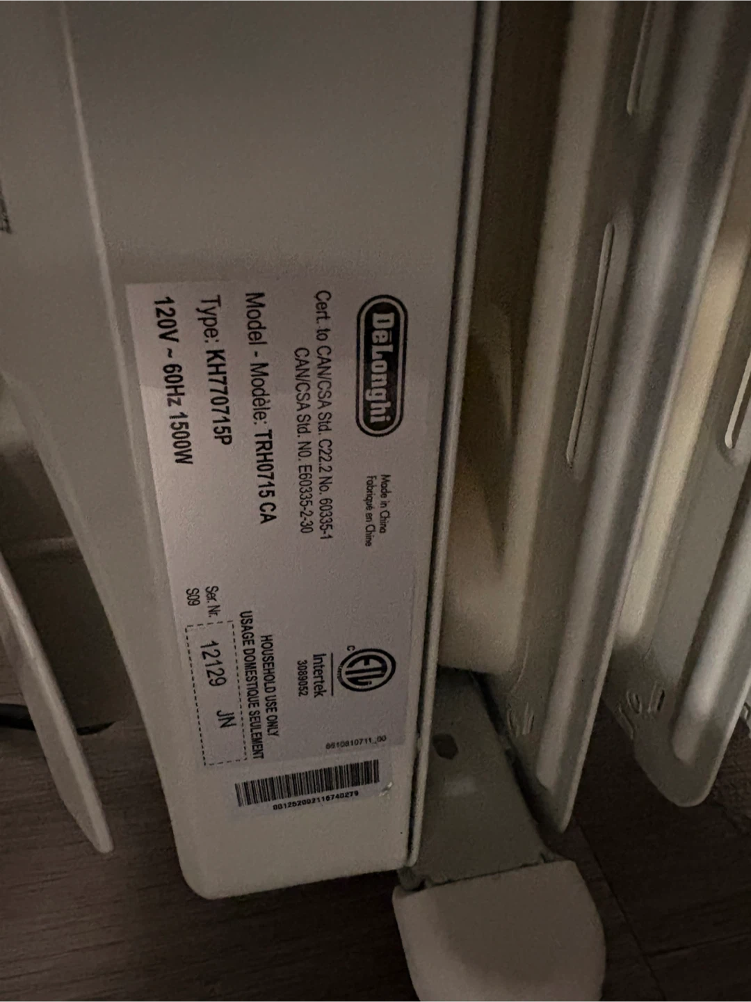 De'Longhi Oil-Filled Radiator - photo 4