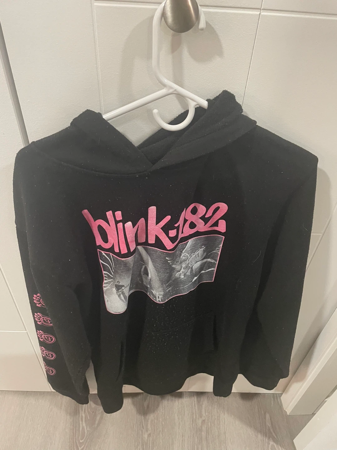 Women’s Blink 182 Band Black and Pink Hoodie