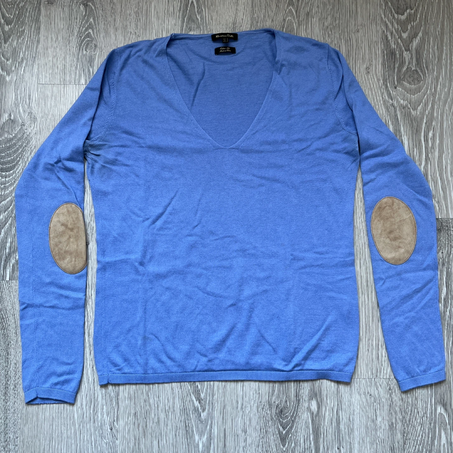Massimo Dutti Blue Cotton Silk Top - Size S