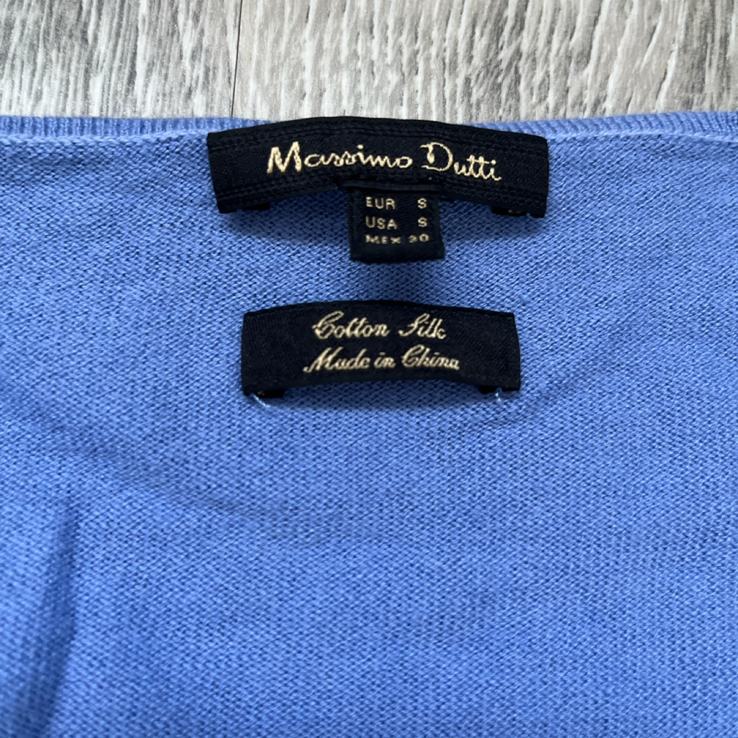 Massimo Dutti Blue Cotton Silk Top - Size S - photo 2