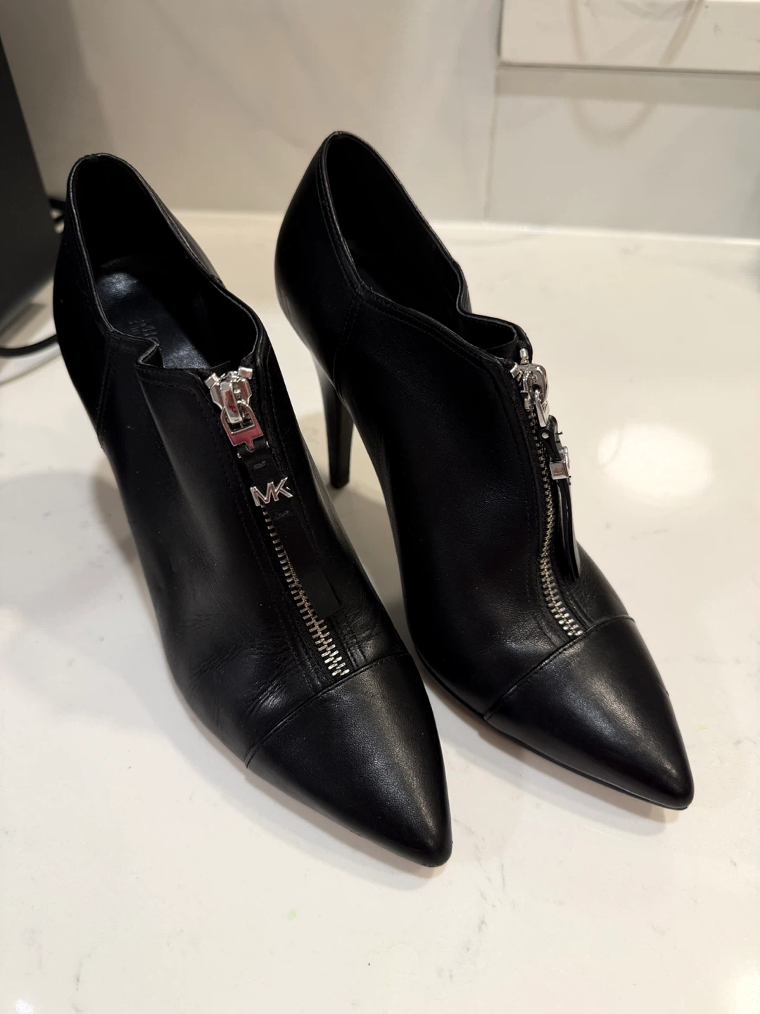 Michael Kors Black Leather Heels 7.5