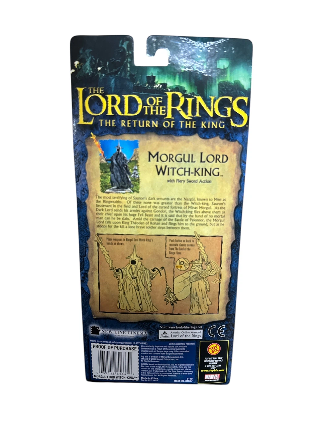Morgul Lord Witch-King Action Figure with fiery sword - photo 2
