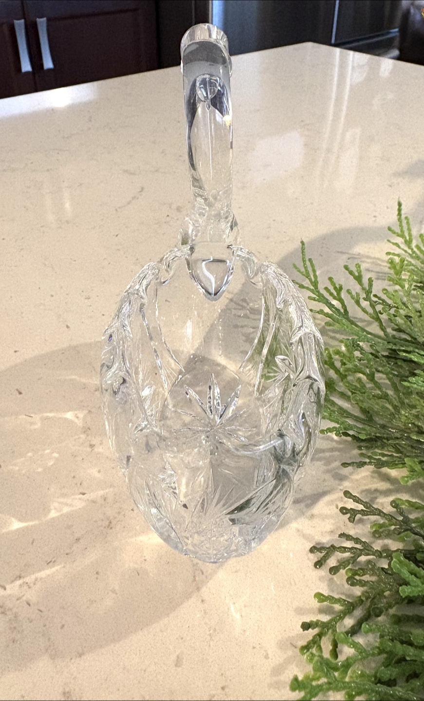 Vintage Crystal Swan Figurine Container - photo 3