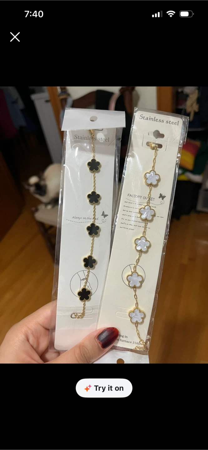 Stainless Steel Clover Bracelet