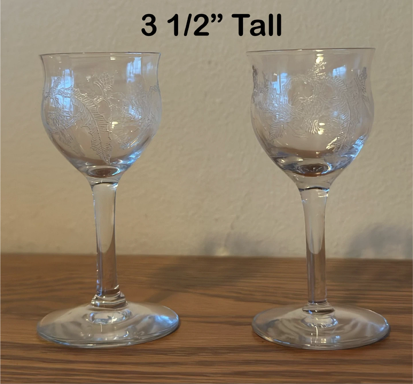 Vintage Thistle Cordial Glasses