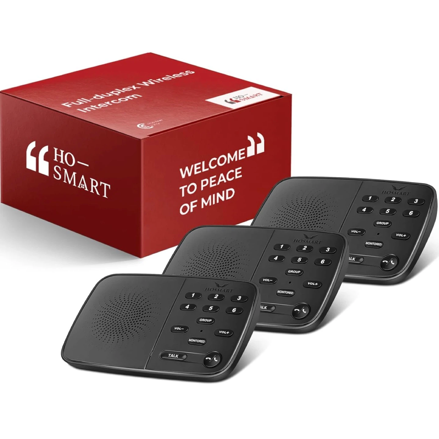 Hosmart Intercoms Wireless for Home, Full Duplex Wireless Interc