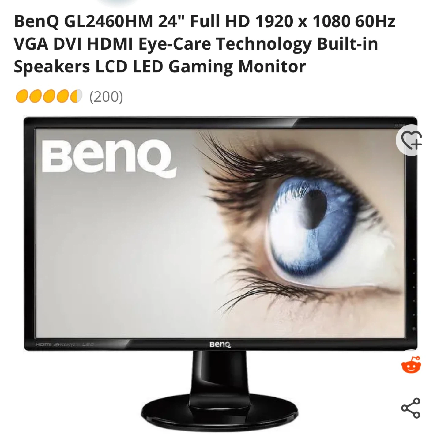 BenQ GL2460HM 24" Full HD Monitor