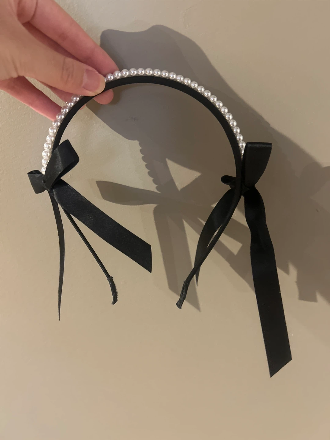 Black Headbands with Pearls & Bows sets - photo 2