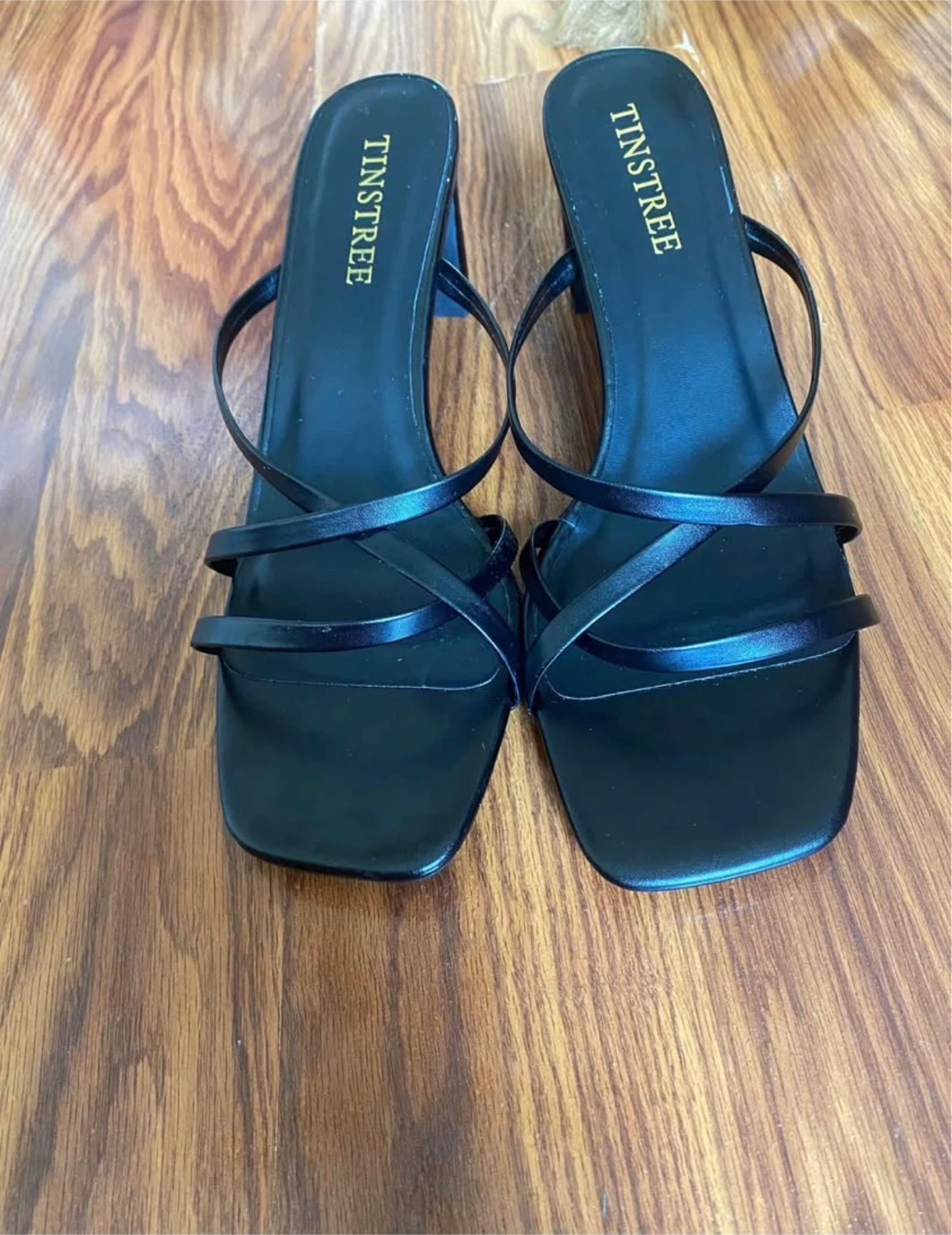 Tinstree Black Heeled Sandals-size 10🥕