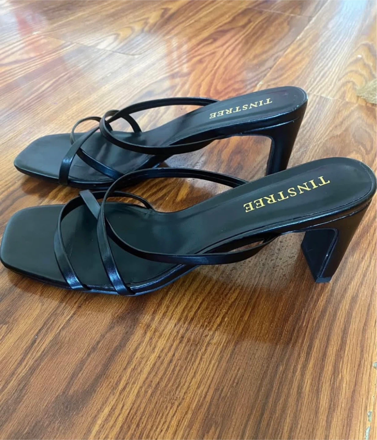 Tinstree Black Heeled Sandals-size 10🥕 - photo 2