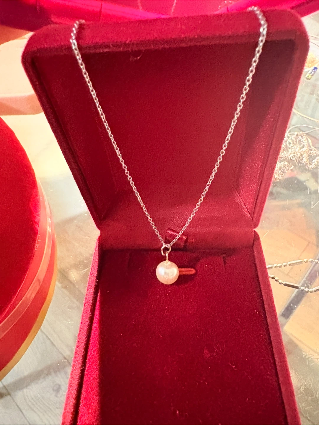 Pearl silver necklace - photo 2