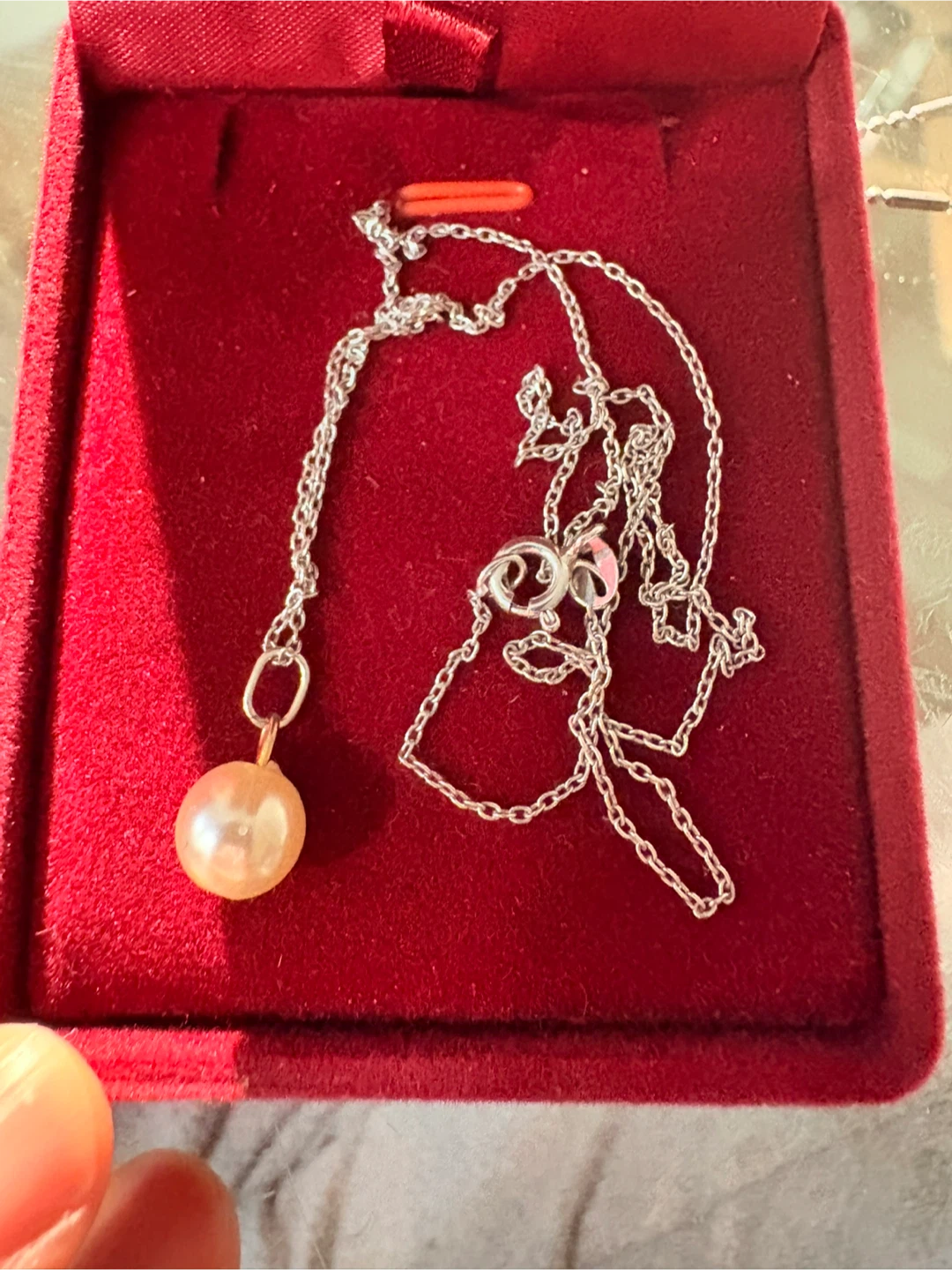 Pearl silver necklace - photo 4