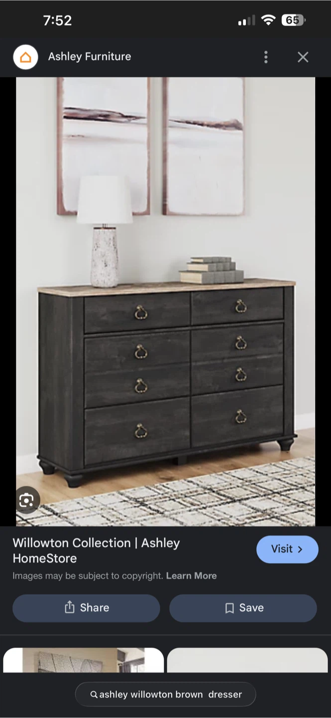 Ashley store - Rustic Wood Dresser with 6 Drawers PICK UP ONLY - photo 2