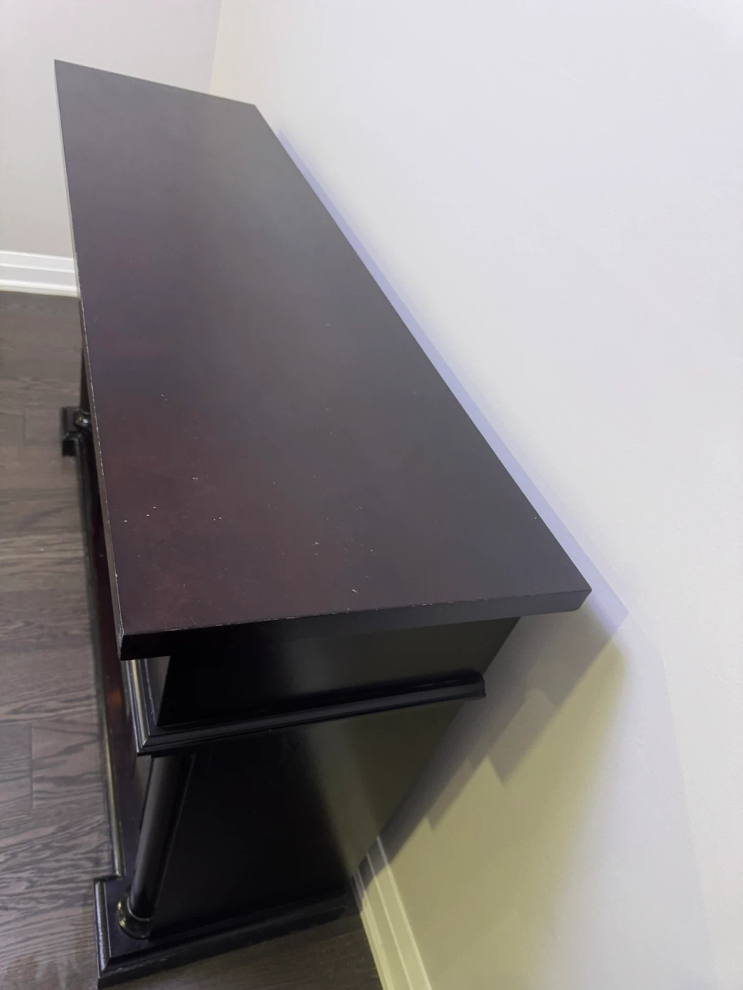 Dark Brown Electric Fireplace TV Stand