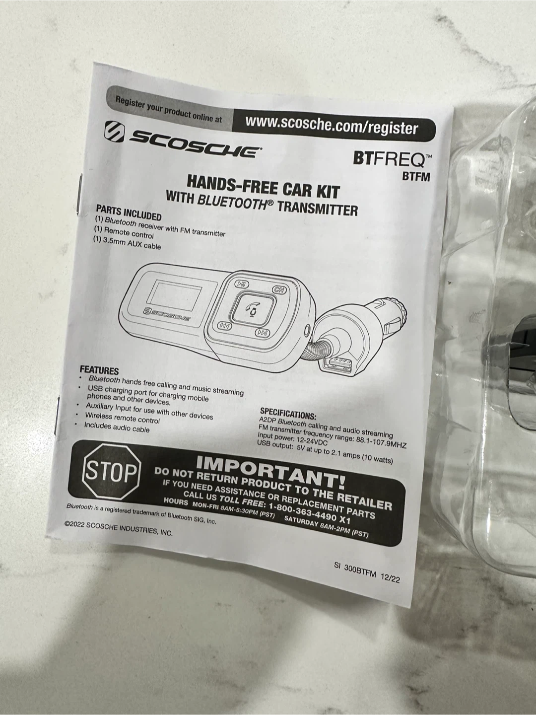 Scosche Hands Free Bluetooth Car kit - photo 3