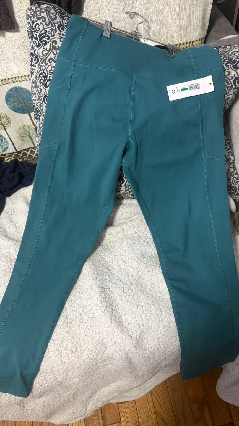 Calvin Klein Performance High Waist Crop Leggings - Teal - photo 2