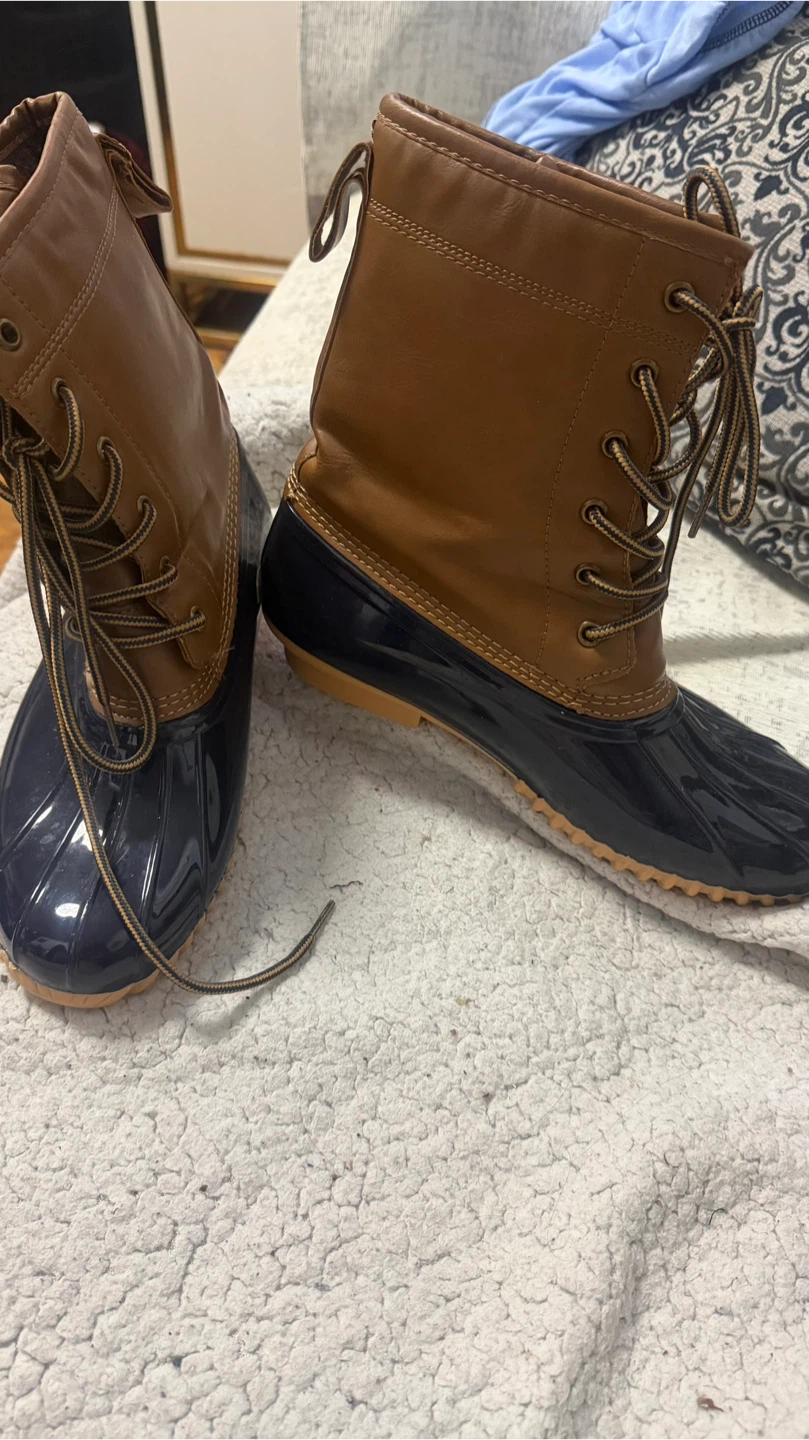 Duck Boots - Brown and Navy - photo 2