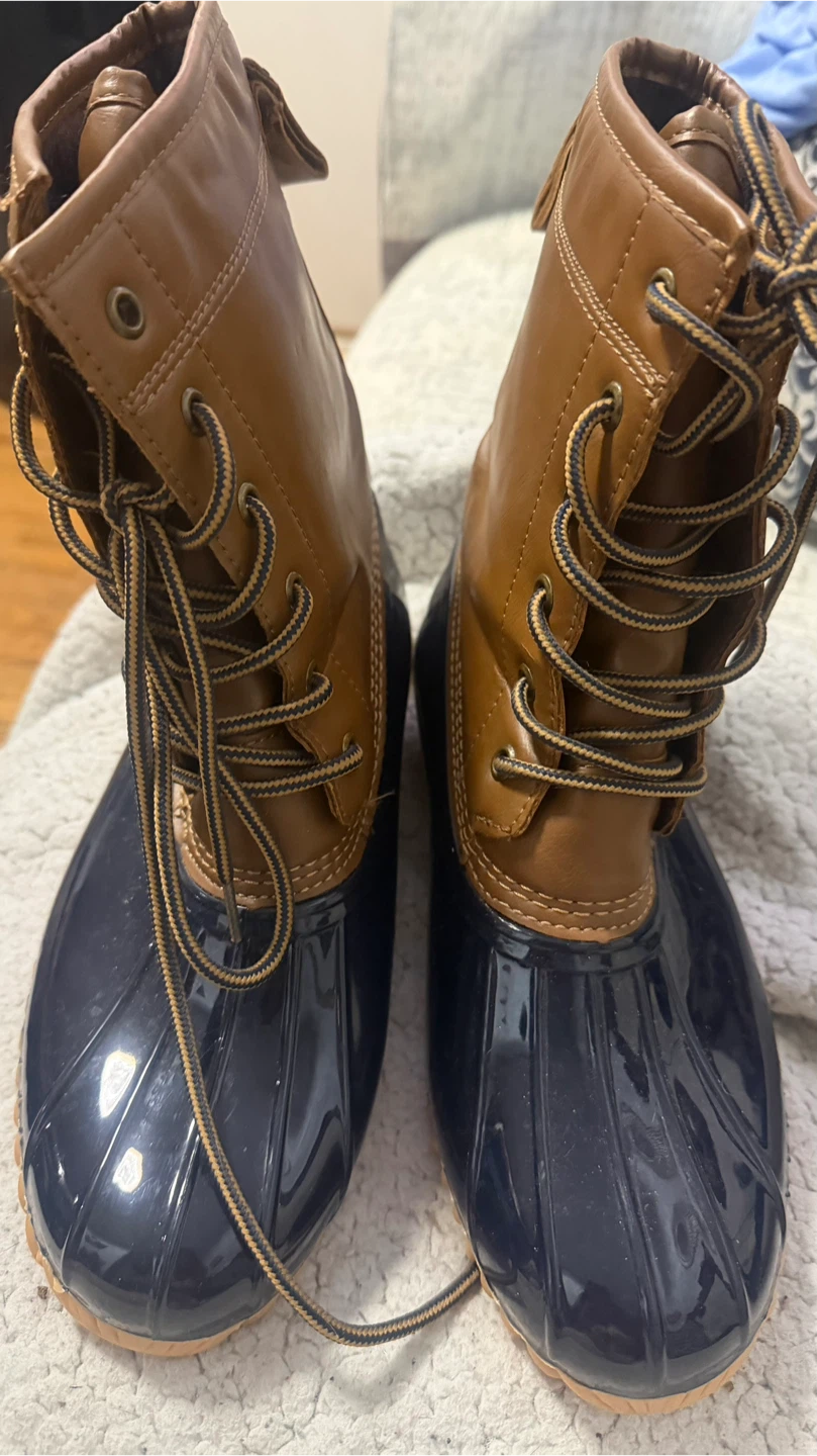 Duck Boots - Brown and Navy - photo 3