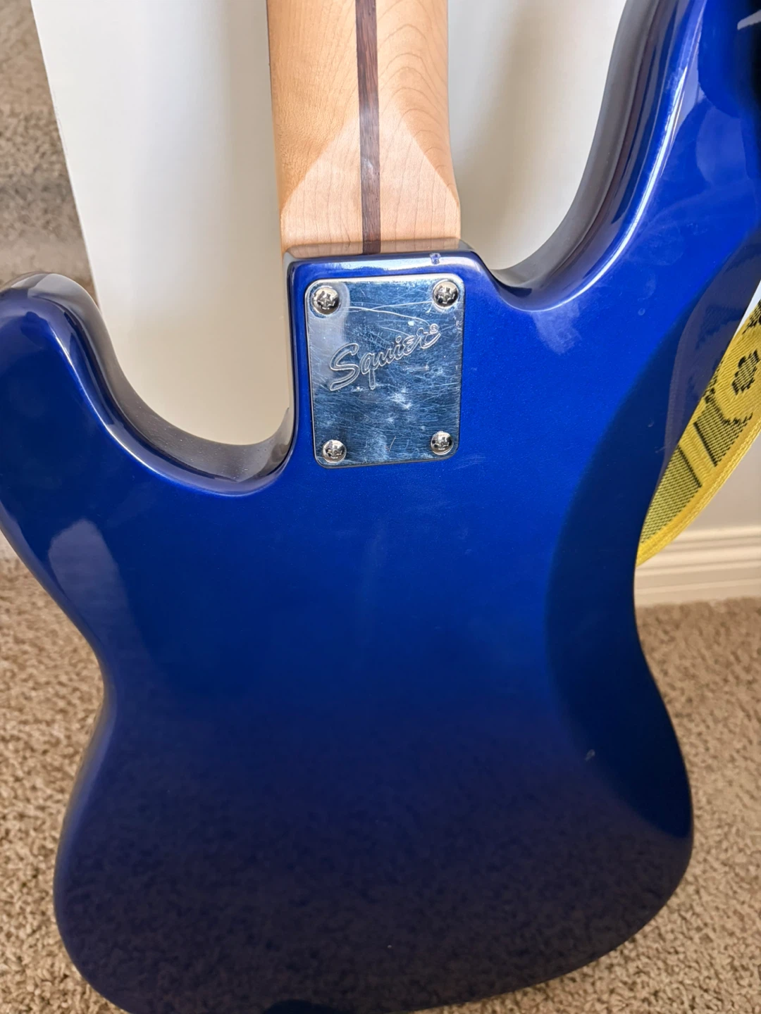 Squier P-Bass Electric Bass Guitar - Blue - photo 2