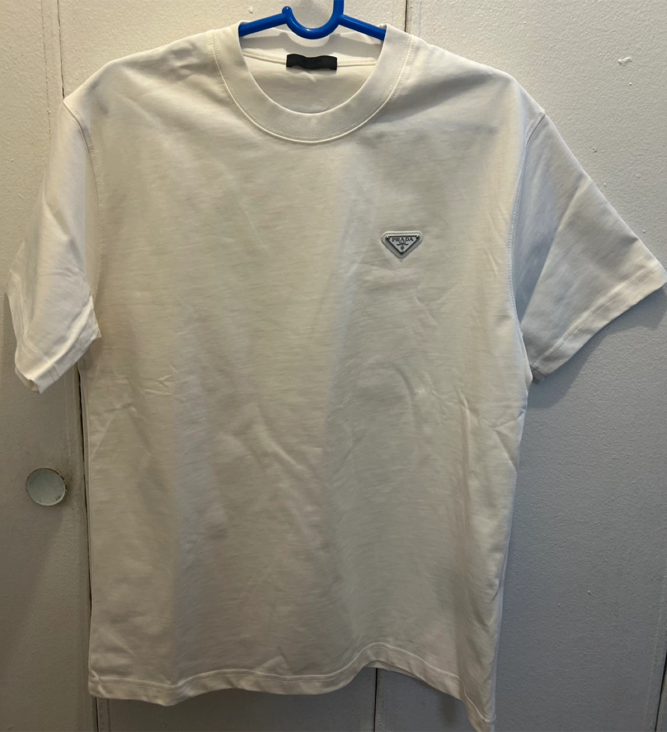 Prada Terry T-shirt, Man, White, Size Large