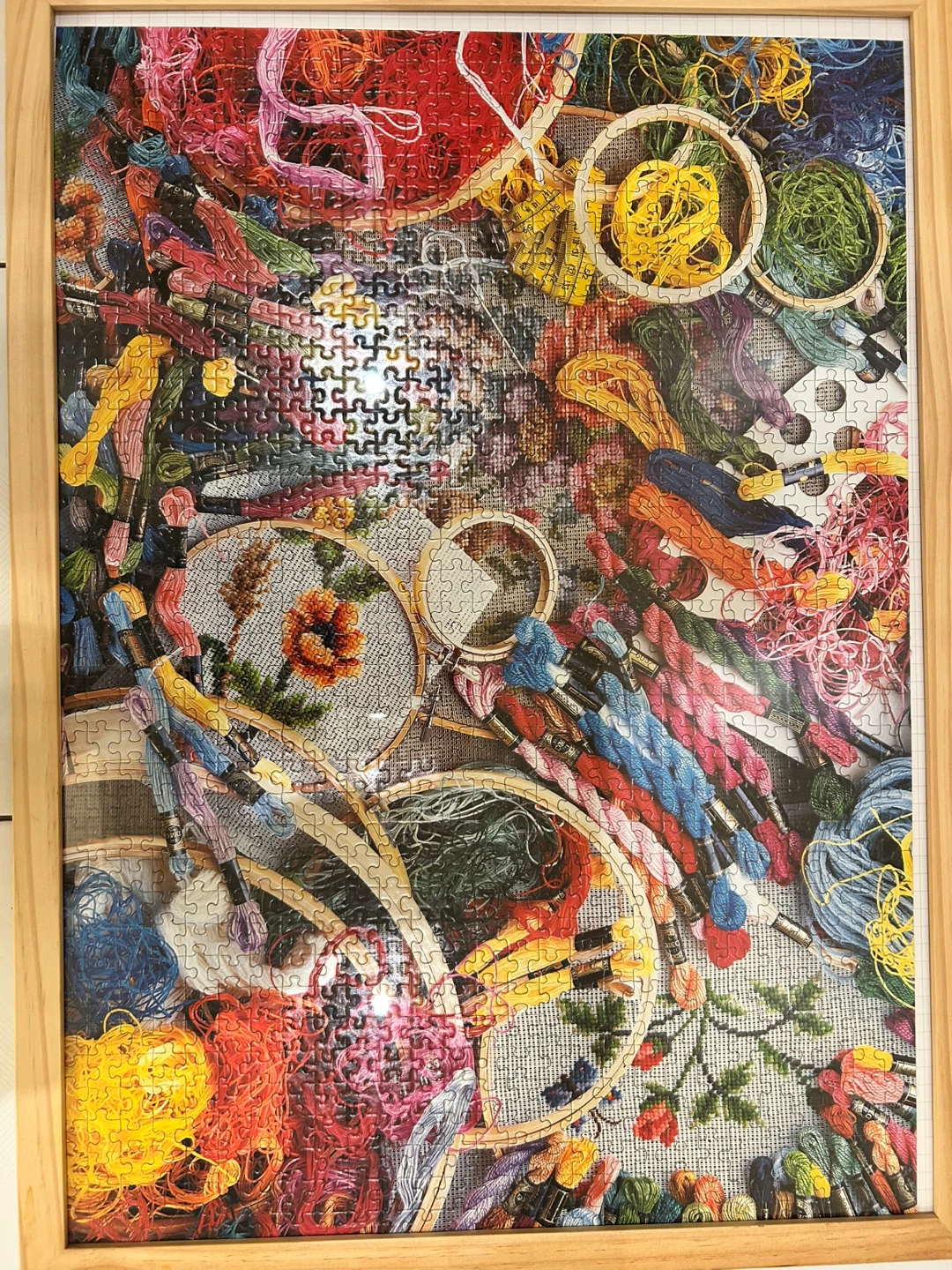 Puzzle with Embroidery Design