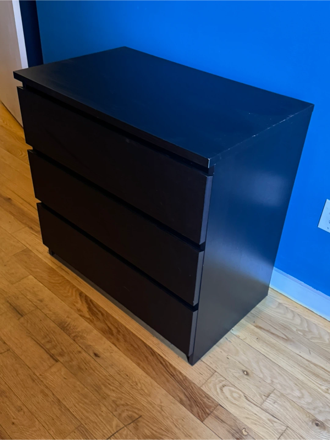 IKEA Malm Black-Brown 3-Drawer Chest - photo 2