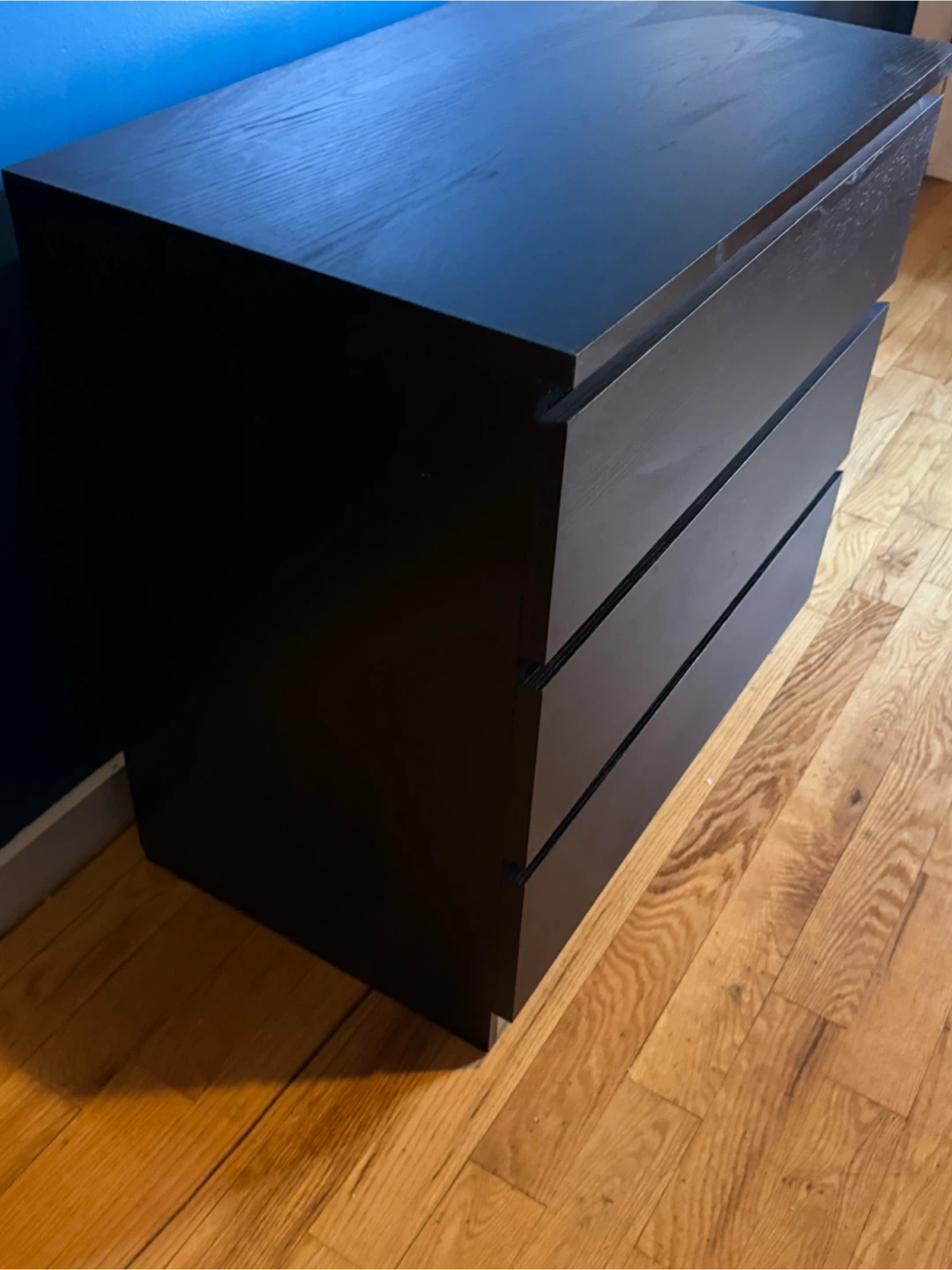 IKEA Malm Black-Brown 3-Drawer Chest - photo 3