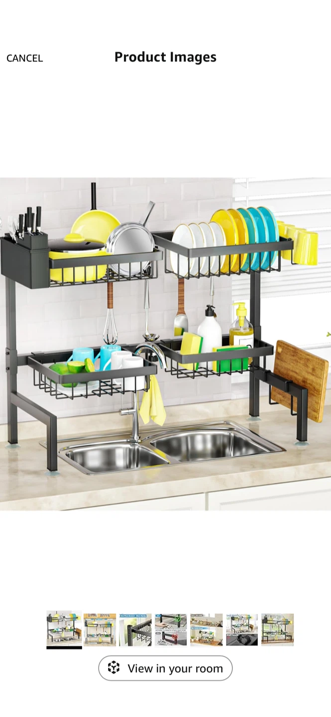 Adjustable Over Sink Dish Drying Rack - photo 2