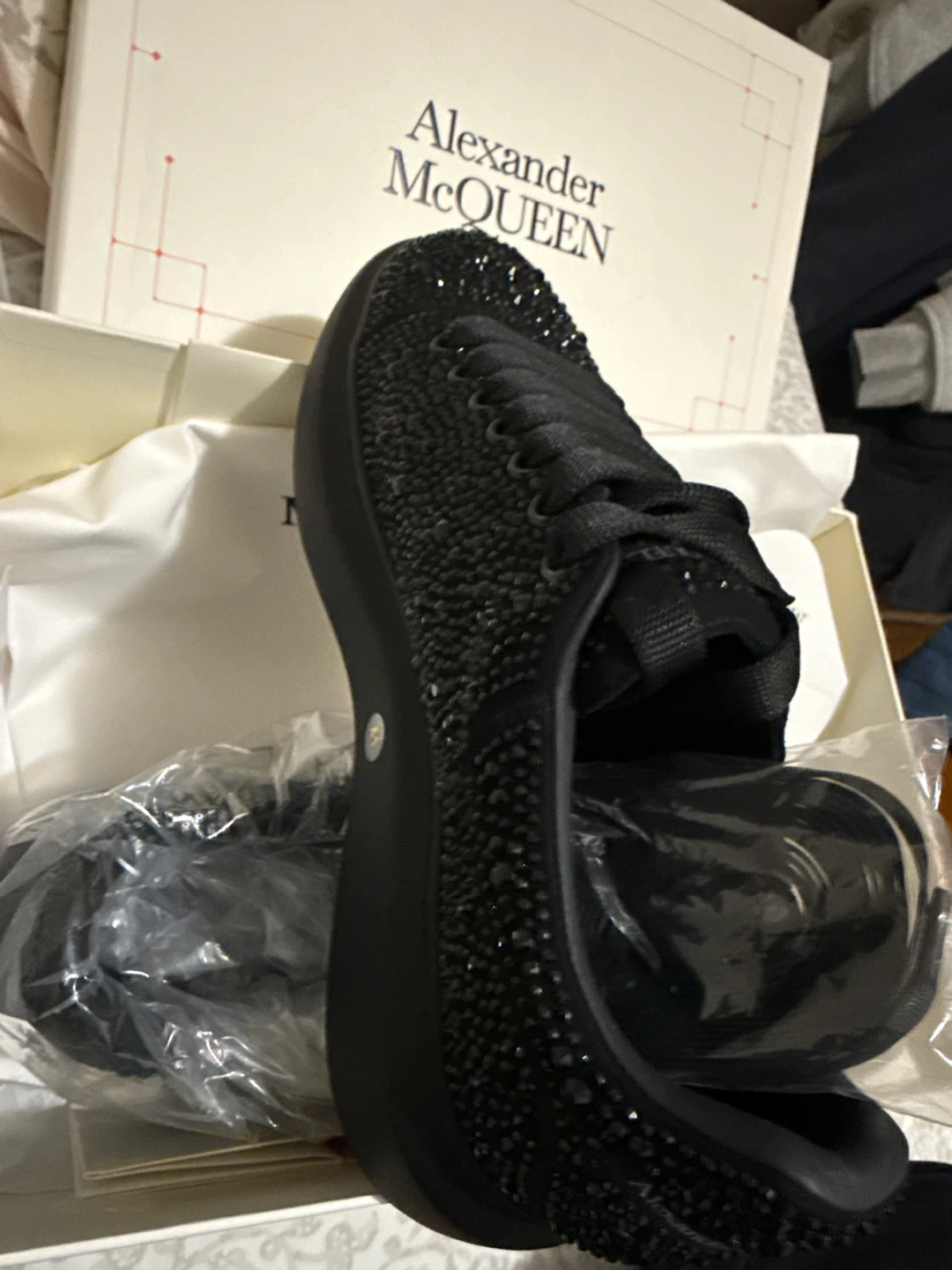 Alexander McQueen Oversized Sneaker - Black, Size 41 - photo 5