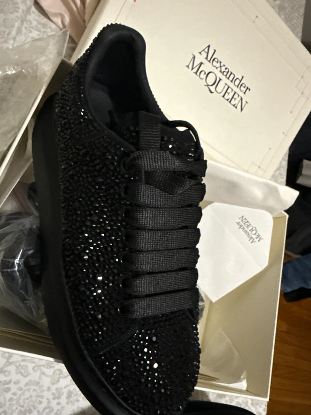 Alexander McQueen Oversized Sneaker - Black, Size 41 - photo 3