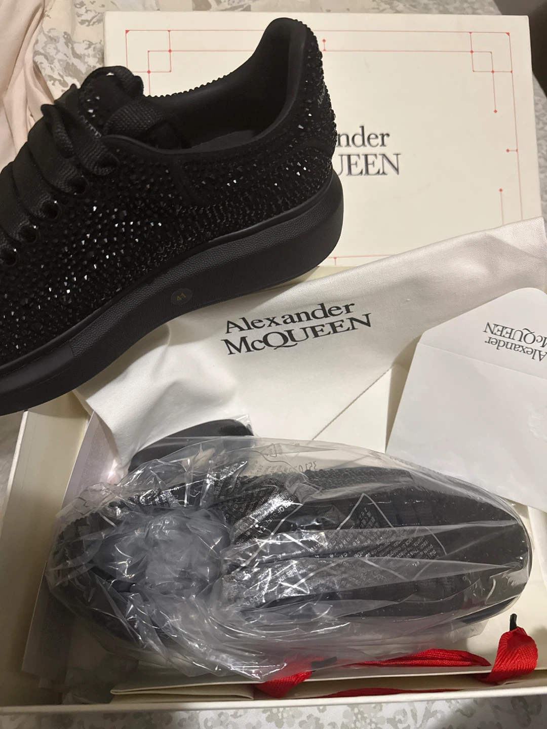 Alexander McQueen Oversized Sneaker - Black, Size 41 - photo 4