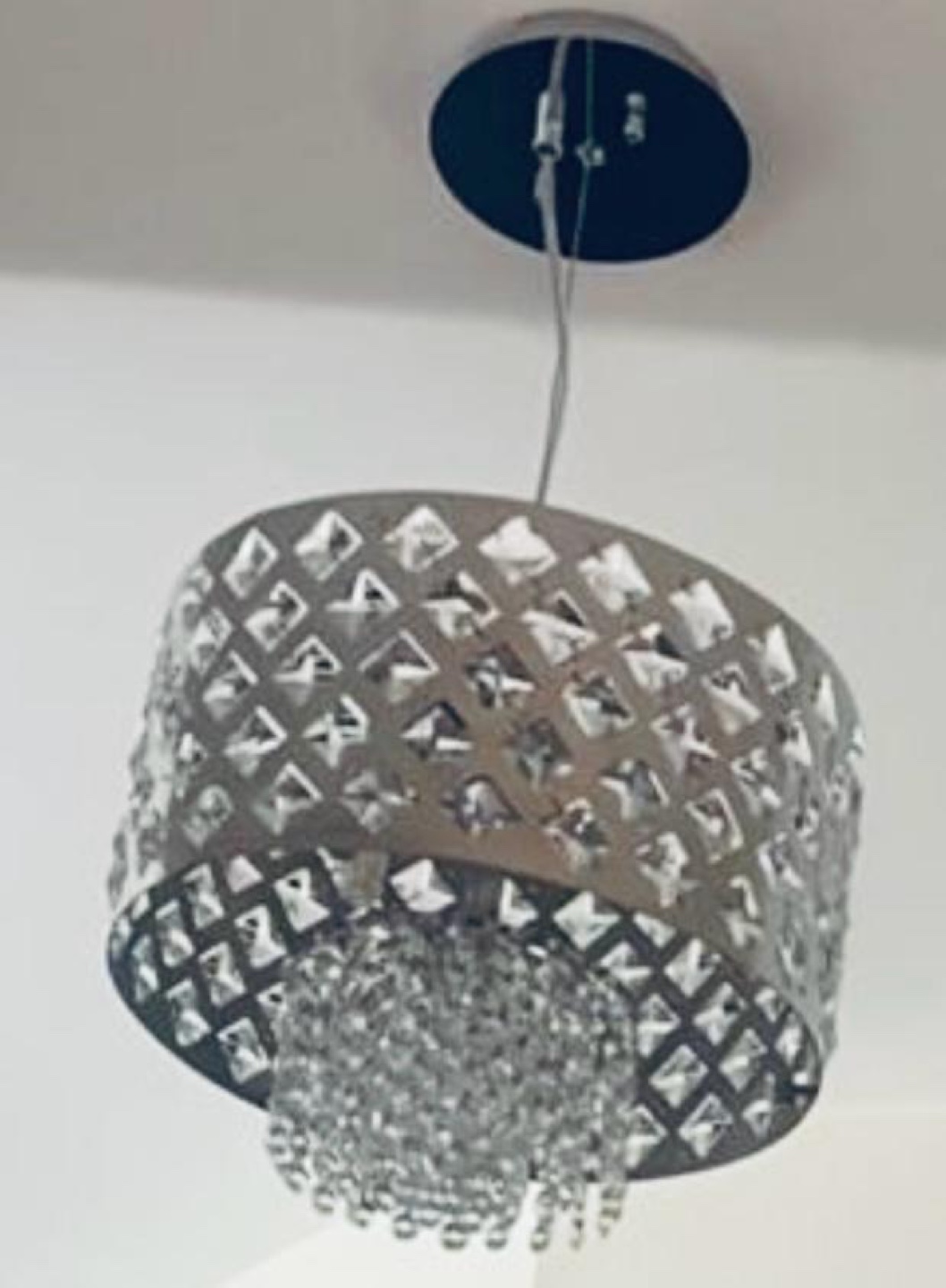 Silver Crystal Chandelier and crome brand new in box pack - photo 4