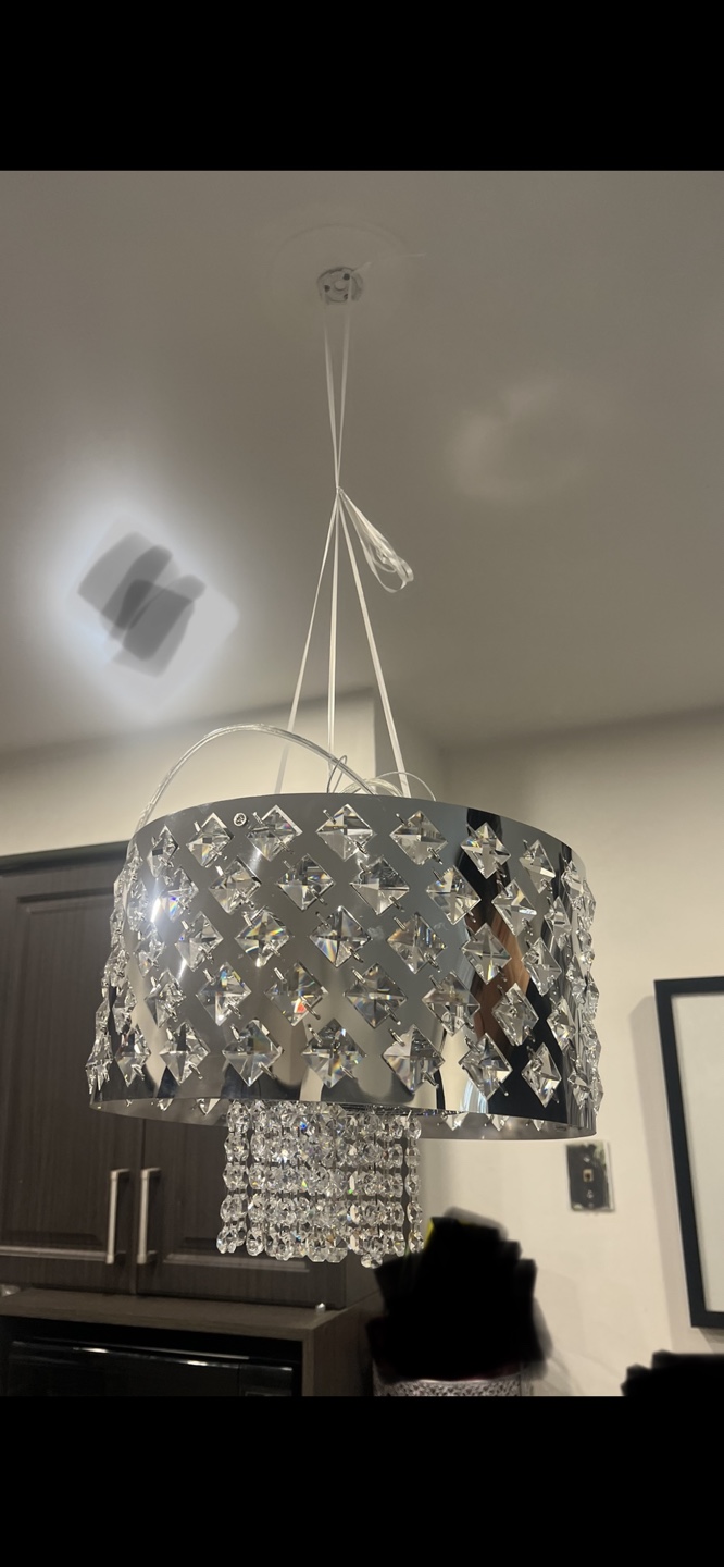 Silver Crystal Chandelier and crome brand new in box pack - photo 3