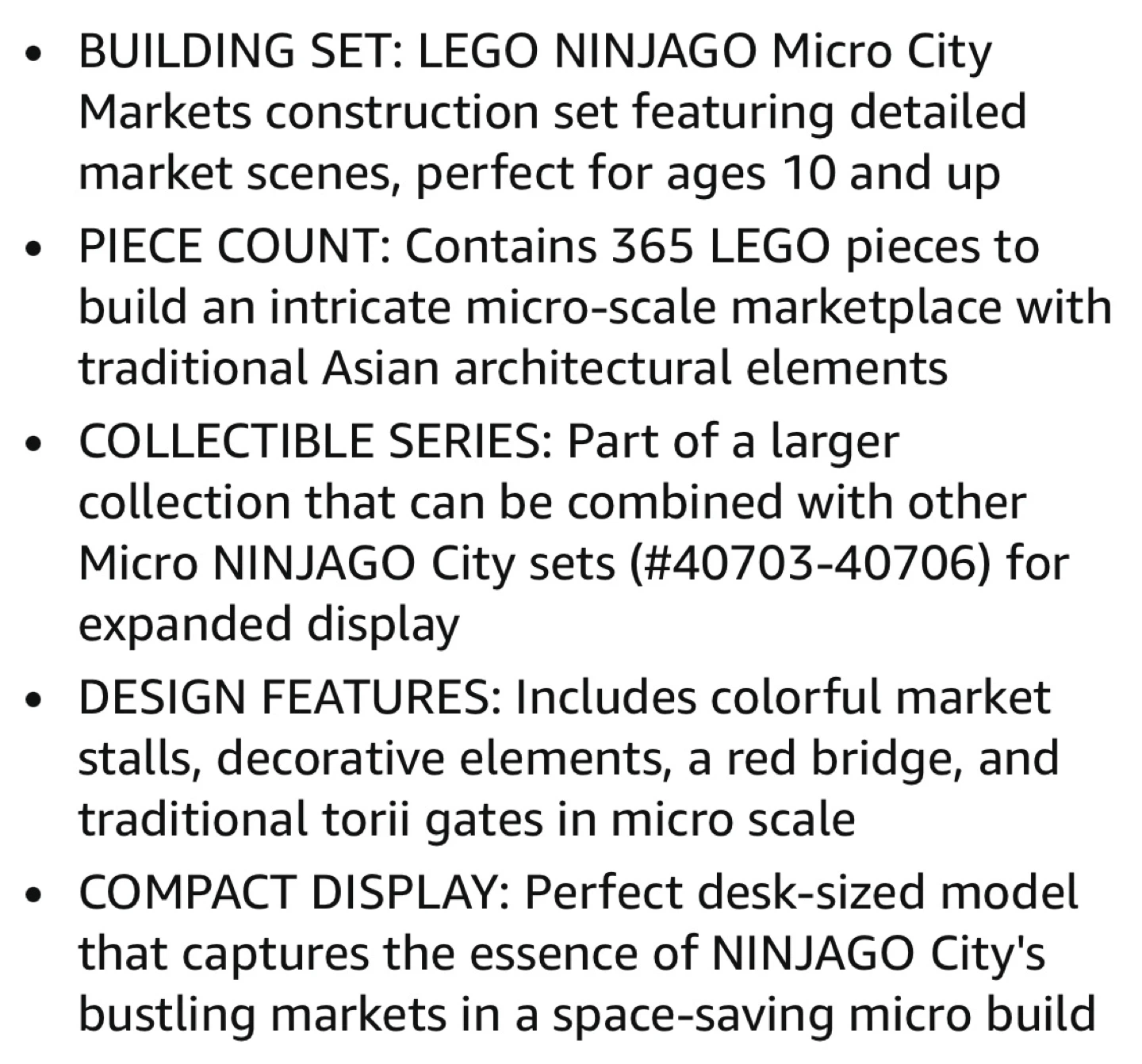 LEGO NINJAGO Micro City Markets (40706) Brand new - photo 4
