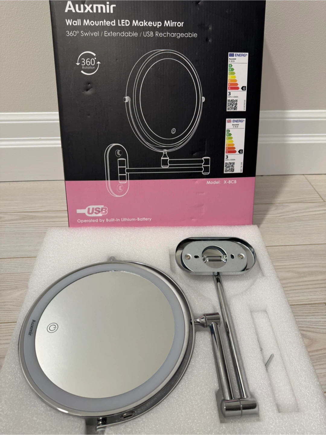 Wall Mounted LED Makeup Mirror