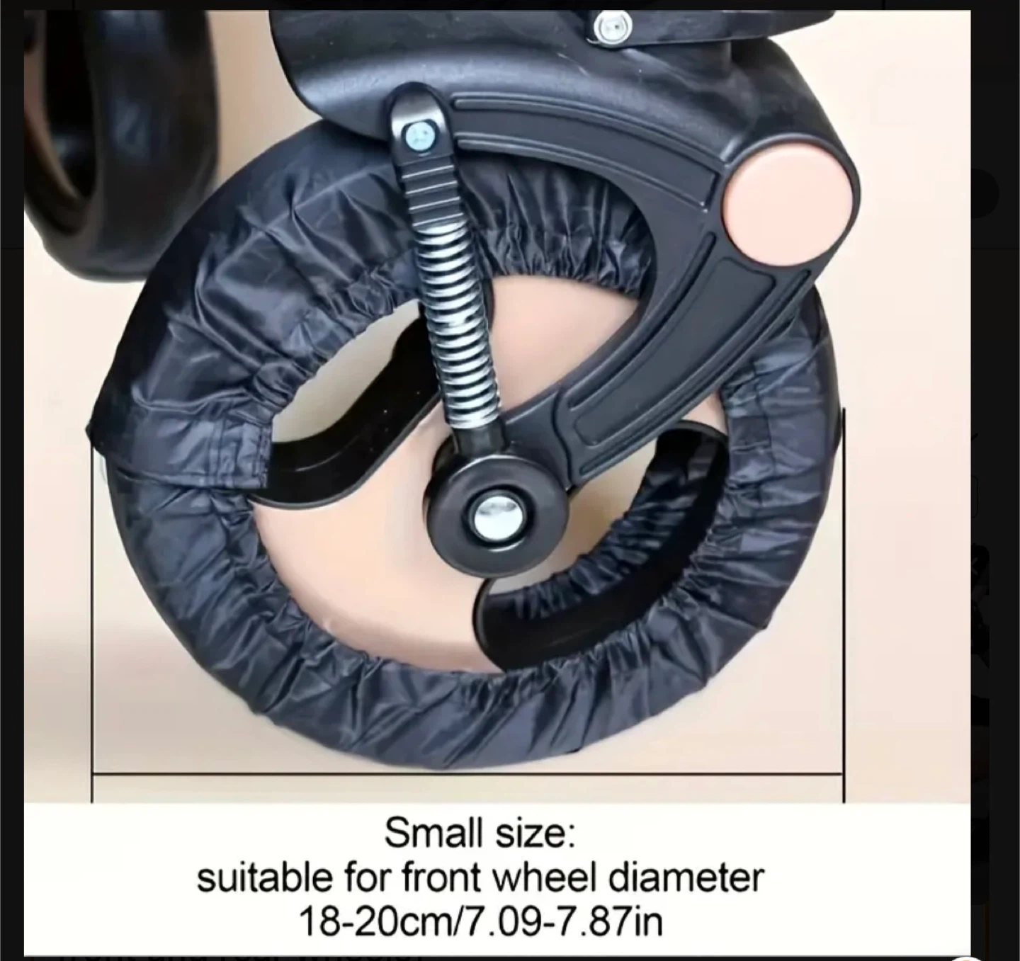 Stroller Wheel Covers, Black, Small & Large Sizes 🥕 - photo 3